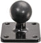 ARKON Mounts Metal 4-Hole AMPS to 25mm (1") Rubber Ball Adapter | Permanent