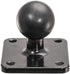 ARKON Mounts Metal 4-Hole AMPS to 25mm (1") Rubber Ball Adapter | Permanent
