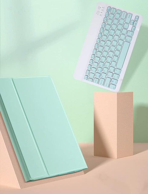 iPad 10th Generation 2022 Keyboard Case, Cute Color Detachable Bluetooth Keyboard Cover with Pencil Holder for iPad 10