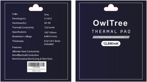 3 Pack Thermal Pad, 100x100mm 0.5mm 1mm 1.5mm Highly Efficient Thermal Conductivity Pads for Laptop Heatsink CPU GPU
