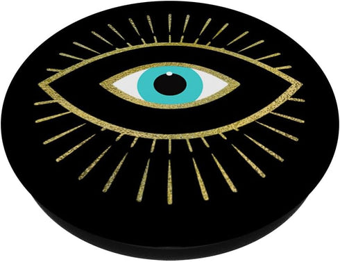 Yellow Evil Eye Black PopSockets Swappable PopGrip