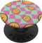 Retro Pink Yellow Twisted Swirl Happy Smiling Face Checkered PopSockets Swappable PopGrip