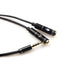 REXUS Black 3.5mm Y Splitter Stereo Audio Cable, 4-Pole Male to 2 Female for Headphone, Compatible with Mobile Phone