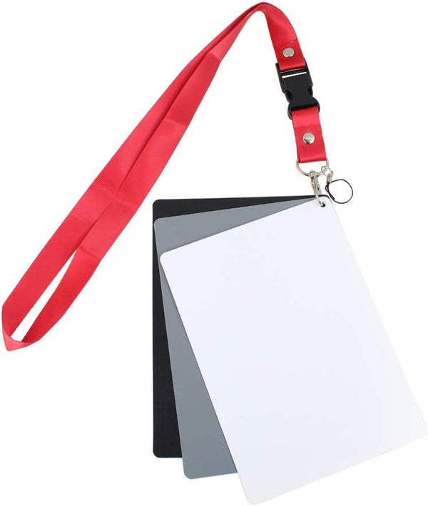 Foto&Tech Waterproof Premium Set, 18% Grey Card White Balance Card Exposure Photography Card Set for DSLR Video