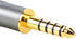 Geekria 4.4mm Balanced Male to 2.5mm Balanced Female Headphones Plug Adapter, Aluminum Alloy, Gold Plated