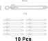 TENOC Silicone Cable Ties 10 Pcs White Reusable Cable Holder Elastic Cord Straps Flexible Wire Organizer for Phone Tablet Charging Cable and Headset or Others by TENOC