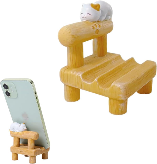 XMHBG 1PCS Cute Resin Phone Stand Mini Desktop Holder for All Smartphones, Adorable