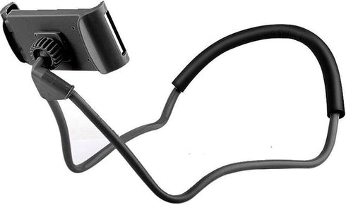 Universal Smart Mobile Phone Stand, Lazy Cell Phone Holder Hanging on Neck (Black)