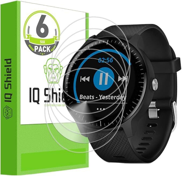 IQShield Screen Protector for Garmin Vivoactive 3 Music, 6-Pack, Anti-Bubble Clear TPU Film