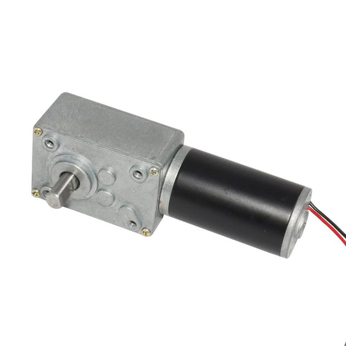 DC GEAR MOTOR 12V 24V 80RPM 8mm Reversible Electric DC Worm Gear Motor High Torque with Metal Geared Box Reducer Output