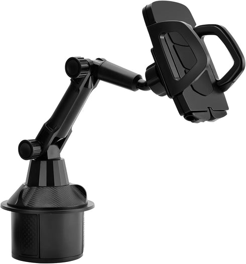 Car Cup Holder Phone Mount, 360° Rotatable Adjustable Gooseneck Cell Phone Cradle Mount for All Vehicles and Smartphones