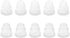 uxcell Soft Silicone Earbud Tips, 10pcs Noise-Reducing Eartips, 5mm Inner Hole, Clear, Fit Most In-Ear Headphones