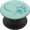 Light Blue Dog Paw Print Heart Love Green Mint PopSockets Standard PopGrip