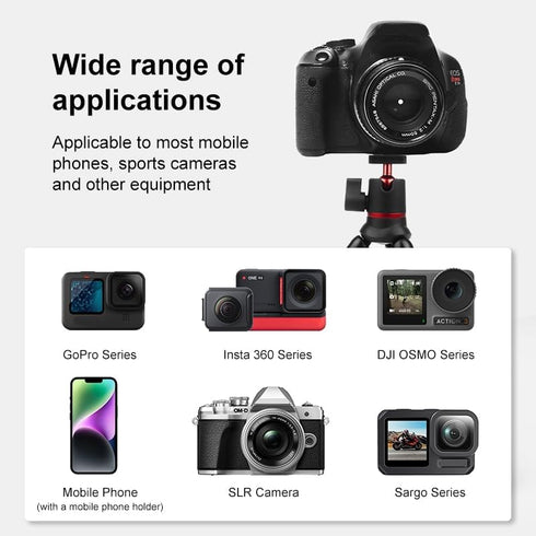 PULUZ Portable Phone Tripod with Wireless Remote and Clip, Flexible Cell Phone Tripod Stand for Video