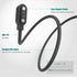 Compatible with AGPTEK LW11 Smartwatch Charger, Lamshaw Magnetic USB Charging Cable Replacement (Black)