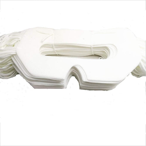 100 Pack White Disposable VR Face Covers, Sanitary Mask Pads for HTC Vive/PS VR/Gear VR/Oculus Rift