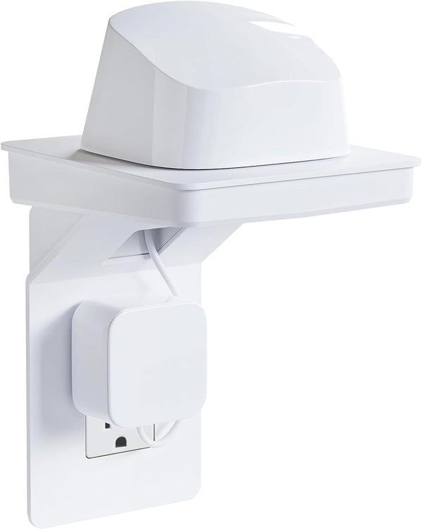 ECHOGEAR Outlet Shelf for Decora/GFCI Outlets - Next-Gen Design with Built-in Cord Storage for Bulky Plugs
