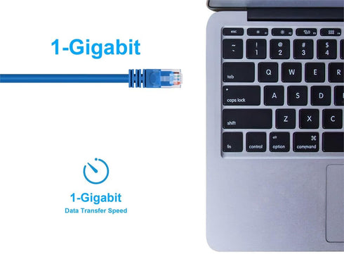 Monoprice 14FT 24AWG Cat6 550MHz UTP Ethernet Cable, Bare Copper, Blue