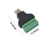 Teansic 4PCS RJ45 Block,RJ45 8 Cat5 Cat6 Cat7 Screw Terminal Adapter Ethernet Male to Pin Connector for CCTV DVR
