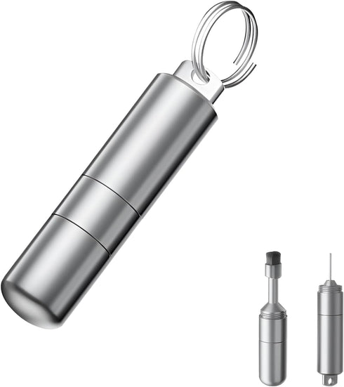 SAMIQU SIM Card Removal Tool with Cleaning Brush 2-in-1 EDC Keychain Tool for
