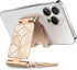 i-Blason Adjustable Foldable Portable Aluminium Phone Stand Desk Dock for Smartphones (Gold)