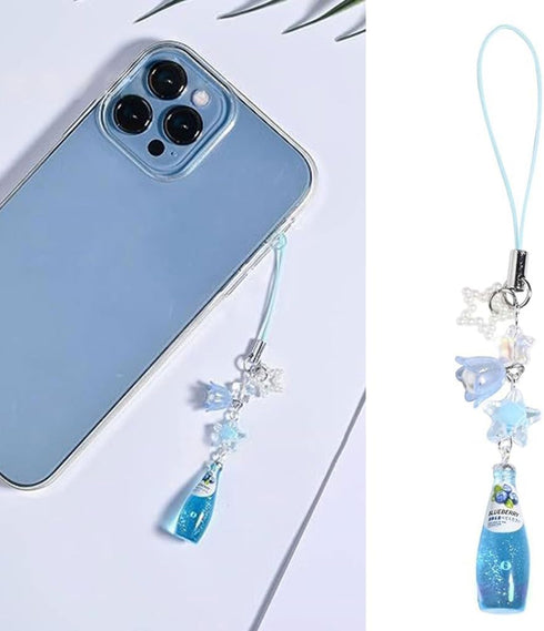 JSGHGDF Backpack Crystal Bead Water Bottle Charm Pendant Keychain Star Flower Beaded Phone Lanyard Lightweight Pendant