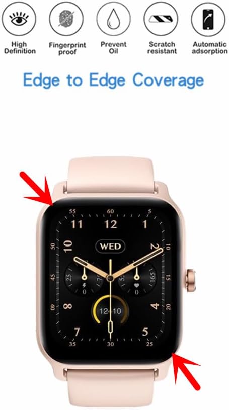 Compatible Screen Protector for Faweio 1.8'' Smart Watch, TPU HD Full Coverage Invisible Film (6PCS)