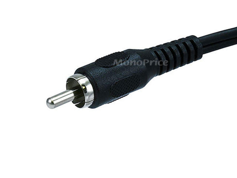 Monoprice Audio/Stereo Cable, Single RCA Plug to Dual RCA Jack, 0.5 Feet, Black