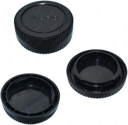 Body Cap & Rear Lens Cap Cover for Olympus E-M10 Mark IV III II E-M1 E-M5, Panasonic Lumix G9 G7 G95 G85 GH6 GH5 GH5S