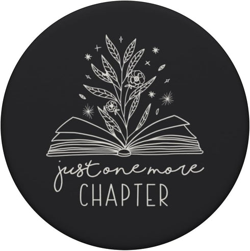 Just One More Chapter Floral Book Lover Design PopSockets Standard PopGrip