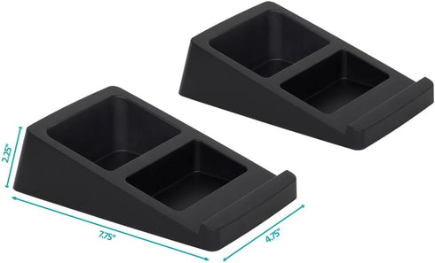 Monoprice 15 Tilted Wedge Desktop Speaker Stands for Medium Sized Speakers, Speaker Riser, Anti-Vibration, Degrees