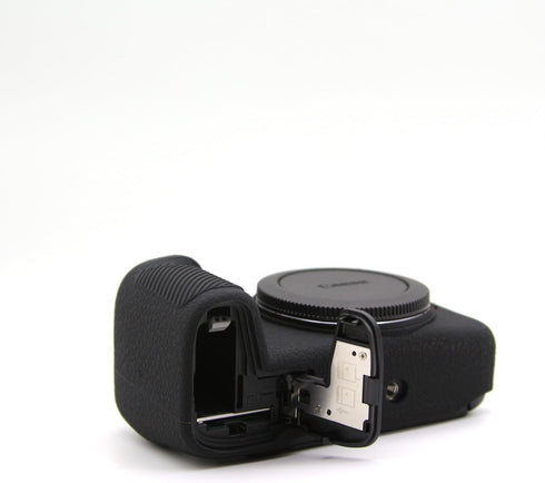 BMAOLLONGB R8 Camera Case, Lightweight Thin Silicone Rubber Cover for Canon Eos R8 (Black)