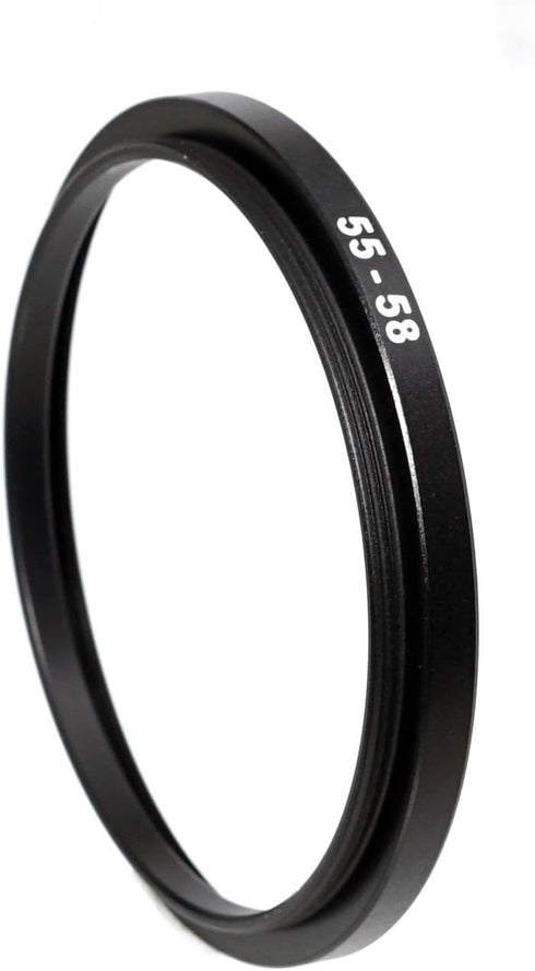 (2 Pcs) 55-58MM Step-Up Ring Adapter, 55mm to 58mm for DSLR Camera Lens and Filters