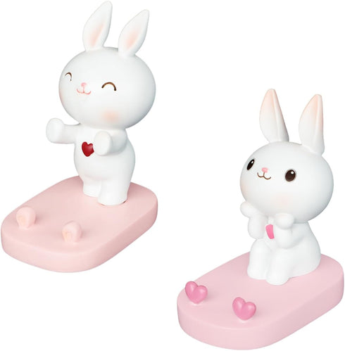 XGOPTS Cute Bunny Cell Phone Stand Holder Cartoon Rabbit Animal Phone Stand Mobile Phones Holder Desk Stands Decoration