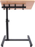 FXEIPOL Mobile Laptop Stand, Rolling Table Desk Cart with Adjustable Height and Angle, Bedside Laptop Table for Office