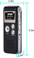Sunlan 16GB Digital Voice Recorder Voice Recorder with Playback for Lectures - USB Rechargeable Dictaphone Upgraded