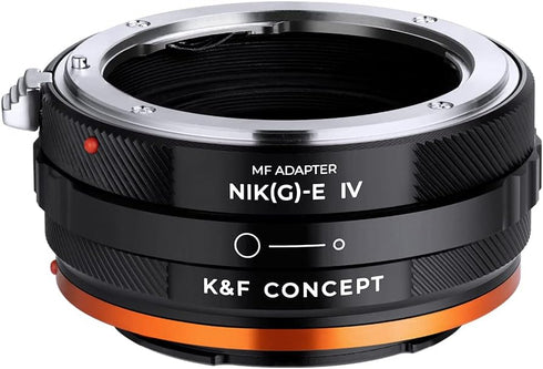 K&F Concept Lens Mount Adapter NIK(G)-NEX IV, Manual Focus for Nikon F (G-Type) Lens and Sony E Mount Camera