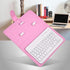 Portable Bluetooth Keyboard with Leather Case, Universal Detachable Flip Case and Stand for Smart Phones