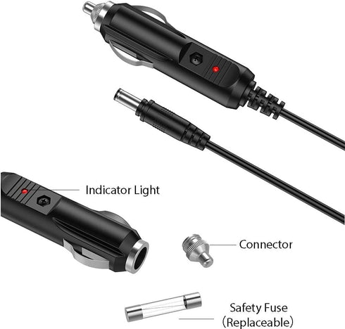 Xzrucst D10 EEHD301-6 010 Car DC Adapter for Verus Pro Auto Diagnostic Scan Tool OIO DID Display Unit Auto Vehicle