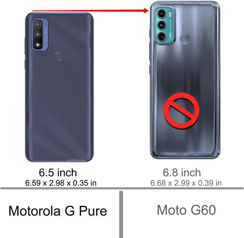 Osophter for Moto G Pure Case with 2pcs Screen Protector, Shock-Absorption Flexible TPU Rubber Protective Cover (Black)