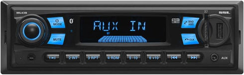 Sound Storm Laboratories ML43B Multimedia Car Stereo, Bluetooth Audio, USB, SD, AUX in, Wireless Remote