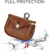 Compatible with So-ny WF-1000xm3 Case, Personalized Leather Case with Carabiner, Shockproof Cover (Brown)