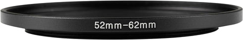JOYTOLIN 52-62mm Metal Step-Up/Down Ring Adapter Compatible with Mirrorless Cameras DSLR Lens, UV CPL ND Filter Thread