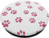 Rose Pink Paw Print Pattern Cute Dog Cat Lover Owner PopSockets Swappable PopGrip