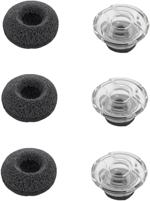 Replacement Earbud Tips for Plantronics Voyager Legend Headphones, 3 Pcs Ear Gels and 3 Pcs Foam Compatible with 5200