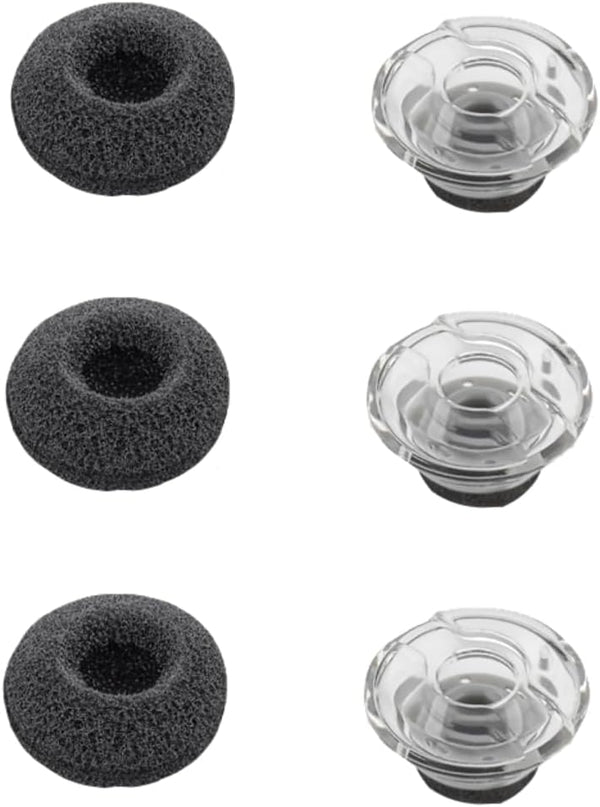 Replacement Earbud Tips for Plantronics Voyager Legend Headphones, 3 Pcs Ear Gels and 3 Pcs Foam Compatible with 5200