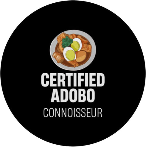 Certified Adobo Connoisseur: Asian Recipes Manila Pancit PopSockets Standard PopGrip