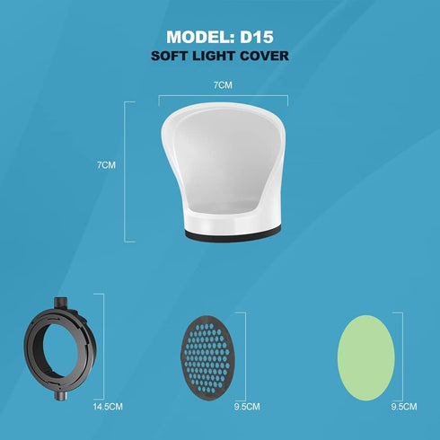 LENSGO Photography Lighting Flash Diffuser Set, Professional Flash Kit Modifier Bundle for Square and Round Lights