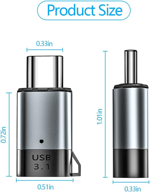 USB C Magnetic Adapter 24 Pin Straight 2 Pack, PD 100W Fast Charging, 10Gbps Data Transfer