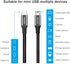 AGVEE 2 Pack 10ft USB-C OTG to Micro USB Cable, Braided Charger Data Sync Cord for Samsung Galaxy S7/S6, J7, J3, LG,